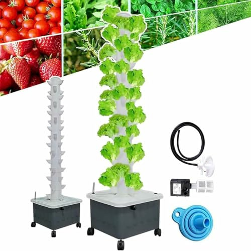 Système de Culture hydroponique Tour hydroponique, système de Plantation hydroponique, kit de Plantation aéroponique en Tour, Intelligent pour Les Herbes, Les Fruits et Les légumes