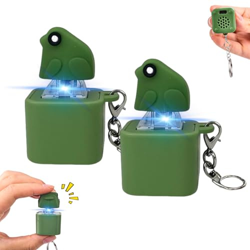 Vibbang 2 PCS Portachiavi Rana, Rane Ricaricabili Giocattoli per Bambini Adulti, Portachiavi Antistress con Luci, Antistress Frog, Gadget Compleanno, Regalini Fine Festa Compleanno Bambini