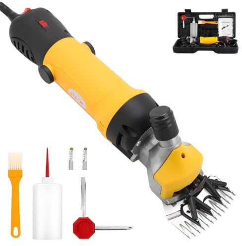 Tondeuse à Moutons électrique sans balais 690 W, Professionnelle, 2 800 TR/Min, 6 Vitesses, Cordon d'alimentation de 5 m, pour Le toilettage des Animaux de Ferme