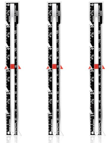 3 Pack Sewing Ruler Sliding Gauge Sewing Measuring Tool Black Metal Seam Guide Ruler for Knitting Crafting Sewings Beginner Hemming Quilting Crafting