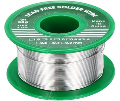 QUARKZMAN Lötkolbenlot Mit Harzkern 50g Zinn Flussmittel Lot 0.6mm Für Elektrisches Löten Sn99.3 Cu0.7