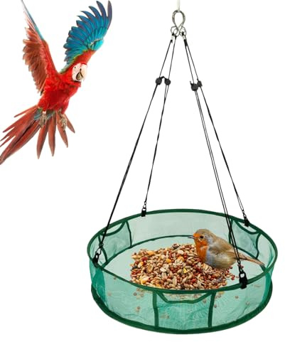 Distribuidores De Alimentos Para Pájaros Exterior - Con 3 Bolsas Para Alimentos Resistente A La Intemperado | Estación de Alimentos Colgantes Para Exterior | Para Colibrí Pepinon Jardin
