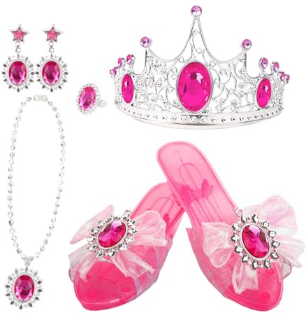 Zapatos de para niñas - Tacones antideslizantes con collar para juegos de rol, joyas de disfraz | Para , Año Nuevo, Diario al aire libre, Cumpleaños