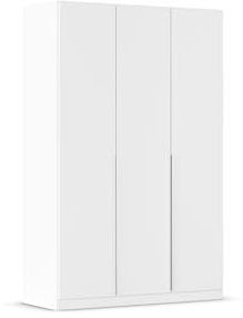 Rauch Möbel Alabama, Kleiderschrank, Farbe Weiß, Breite 136 cm | Schrank, 3-türig, Zubehör Premium, für Schlafzimmer, Kinderzimmer, Gästezimmer, Homeoffice, Garderobe, Flur