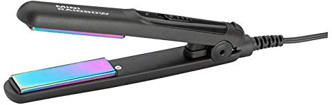 GAMMAPIU’ Piastra per Capelli Professionale Mini Rainbow, Effetto Liscio a Lungo, Ferro, Elimina l'Elettrostaticità, Interruttore On-Off, Temperature Regolabili, Riscaldamento Rapido Elettronico