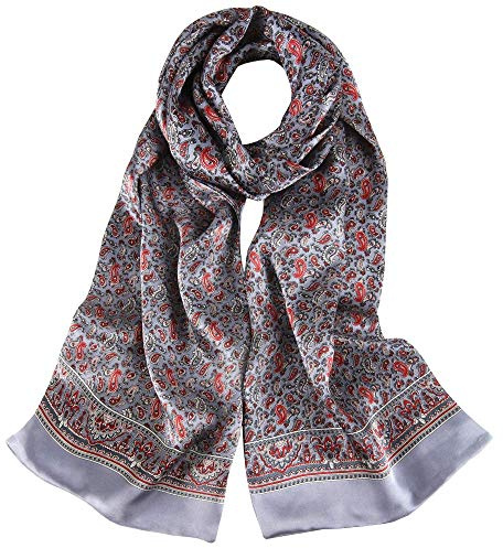 UK_Stone 100% Seide Paisley Blumen Halstuch Herren Schal