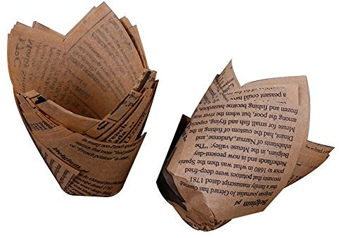 Oriental riverkit Tasses De Papier De Cuisson De Tulipe 100 Pièces Caissettes Cupcake Papier Sac Muffin Tasses, pour Cupcakes Et Muffins pour Mariages, Anniversaires (d'or?100 pièces?)