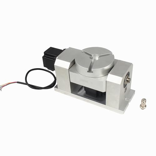 CNCTOPBAOS CNC-Drehtisch-Indexkopf für 5. Achse, drehbar, 4. A- und C-Achse, Verbindungskopf, zwei wasserdichte Nema23-Motoren, kein Spiel, harmonisches Reduziergetriebe 50:1 für Gravierfräsmaschine