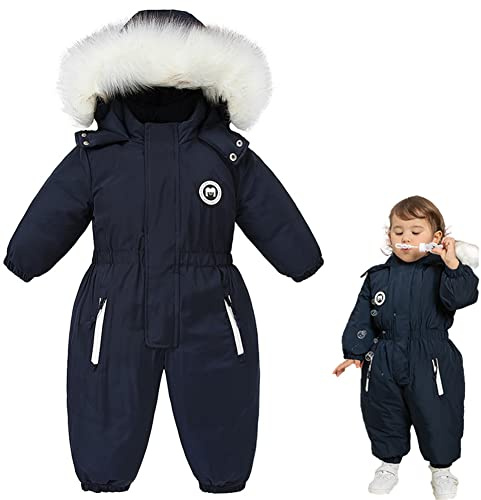 UVIPC Toddler One Piece Snowsuits Ski Suits Winter Waterproof Coats Jackets Jumpsuits for Kids Boys and Girls 2T-5T