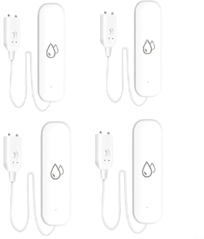 Wassermelder für Tuya Smart Home WiFi Wasserleck Tauchsensor Detektor APP Alarm Timing Wasseralarm Wasserstandssensor 2,4 GHz 802.11b/g/n(4pcs )