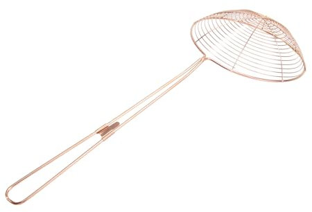 RORPOIR Cuchara Coladora De Acero Inoxidable Para Cocina Colador De Malla Fino Mango Resistente Al Calor Adecuado Para Freír y Escurrir Fideos Herramienta De Cocina Práctica y Color Rosa Dorado