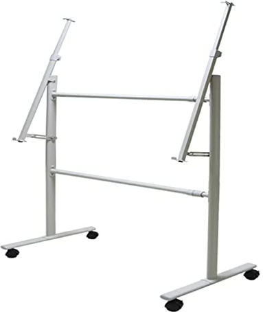 DLAZUM Großer rollbarer Whiteboard-Ständer, Verstellbarer Winkel, mobiles, trocken abwischbares Board-Ständer, passend für Whiteboards mit Einer maximalen Größe von 120 x 240 cm