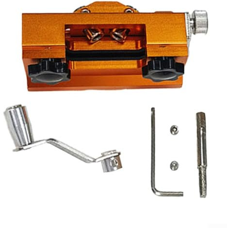 Chainsaw Sharpener, Efficient Chainsaw Sharpener Kit Portable High-Hardness Aluminum Alloy Hand Crank Tool with 3 Sharpening(1 Grinding Head)