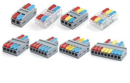 Fast Wire Cable Connector Compact Conductor 2/3 Pin Push-in Splicng Terminal Block Junction Box For LED Strip Lighting Control switch(NC-636T 5PCS)