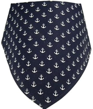 Hundehalstuch mit Klettverschluss kleine Anker 35-40 cm Halsumfang