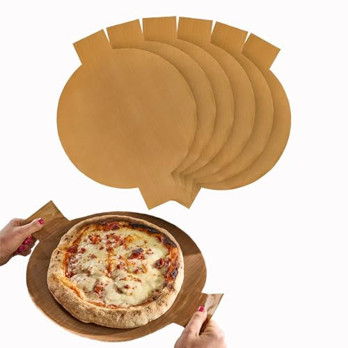 Cooks Professional Pack of 6 Non-Stick Pizza Oven Stone Liners with Handles | Reusable Baking Sheets | Heat-Resistant to Over 450°C | Perfect for Pizza Making Machines & Oven Cooking