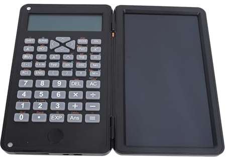Calcolatrici Scientifiche per Studenti, Calcolatrice Scientifica da Tavolo, Display a 2 Linee con Tavoletta LCD Cancellabile, per Forniture per Scuole Medie Superiori e College