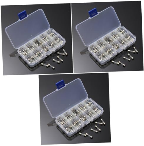 BUGUUYO 300pezzi Fusibili Tubolari Kit Assortito Con Valori Ampere Da Fusibili Auto Per Riparazioni Elettriche Pratici e Facili Da Conservare