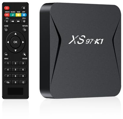 Fire Tv Box 4K Smart TV Box with TV Remote Control Android TV Box with 2.4G&5G Dual Band WiFi Fire tv Stick Box Quadcore A53 CPU Processor Home Media Player with 4K Resolution and Full HD Converter (1