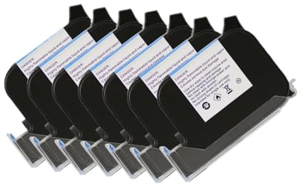 WYNAnGAI Kostengünstiger Barcode-Handdrucker mit Ablaufdatum, schnell trocknende Schwarze Tintenpatrone auf Lösungsmittelbasis, 600-dpi-kompatibel(Black-25.4mm)