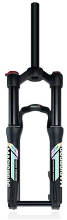 BSFHQS Mountainbikes Luftgabel 20 24 Zoll 1-1/8 Gerade Fahrräder Federgabel 90/120mm Federweg Scheibenbremsen Stoßdämpfer Vorderradgabeln Steckachse 15 * 100mm Dämpfungseinstellung(20)