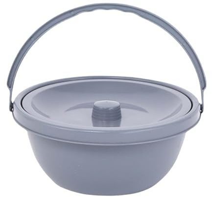MotiveTech Bedside Commode Chamber Pot with Handle Bedpan Portable Pot Toilet Container for Elderly Male Female Adults Tent Boat