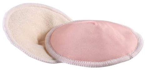 TOBBOMEY 14 Pcs Washable Anti-galactorrhea Nursing Pads Bowl Shaped Breathable Breastfeeding Pads for Women with 3 Layers Protection