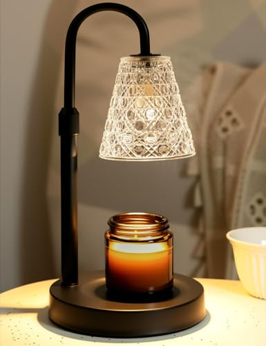 ACED Candle Warmer Lamp with Timer Dimmable, Wax Melt Warmer, Black | Birthday Gifts for Women Mom, House Warming Gifts New Home Decor, 2 Bulbs