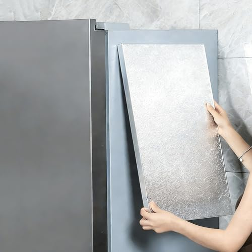 Plaque Isolante Anti Feu en Aluminium, Panneau Isolant Thermique Rigide 2 cm, Tapis de Protection Thermique pour Four Frigo Cuisine Plans de Travail Cuisinières à Gaz(Adhesive Type,30 x 40 cm)