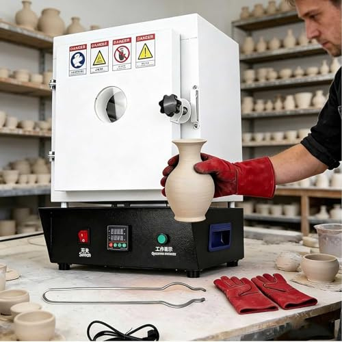 Forno Per Ceramica Hobby (1150°C) – Forno A Muffola Elettrico Per La Cottura Della Ceramica Con Finestra Di Ispezione; 1750w, Riscaldamento Su 3 Lati – Ideale Per Uso Domestico E Fusione Di Gioielli