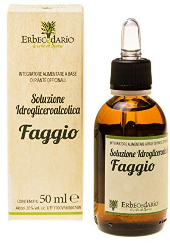 Faggio Gemmoderivato Drenante Forte Sgonfia e Depura, Diuretico naturale contro la comparsa degli Inestetismi della Cellulite e Ritenzione Idrica - 1 Flacone 50ml