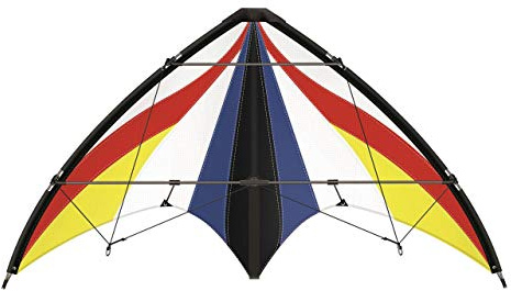 Paul Günther 1029 - Sportlenkdrachen Spirit 125 GX, Drachen für Anfänger, Segel aus reißfestem Ripstop-Polyester, robuste Fiberglasstäbe, mit Lenkspulen und Schnur, ca. 125 x 54 cm groß