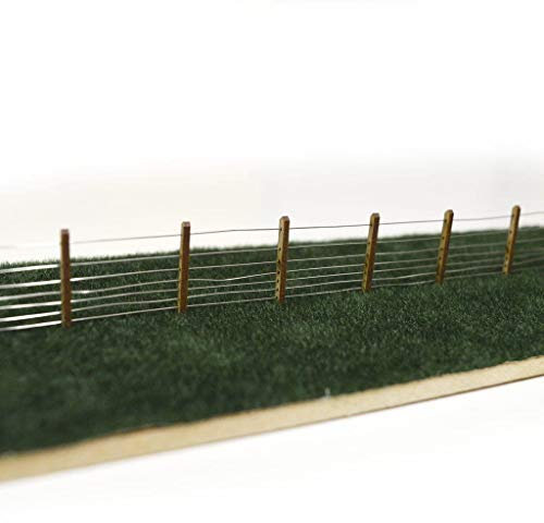 Scale Model Scenery LX061-OO Laser Cut 5ft GWR Post & Wire Fencing For OO Scale Model Railway Layouts & 1:76 Diecast Dioramas