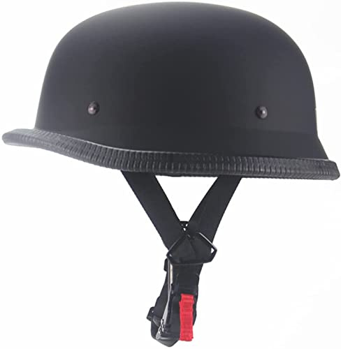 Motorcykelhjälm, Motorcykel Scooter Bolt Halvhjälm ECE-Certifiering Retro Motorcykel Jet-Hjälmar Bekväma Och Andas Retro Tyska Hjälmar Passar Cyklar, Cruisers Hjälmar B,S=(55-56CM)