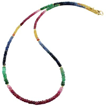 Rubin-Saphir-Smaragd Kette