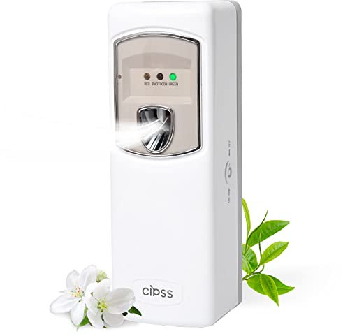 Automatic Air Freshener Dispenser,Wall Mounted/Free Standing Auto Aerosol Spray Dispenser Programmable Fragrance Dispenser for Indoor-Bedroom, Hotel, Office, Commercial Place, White