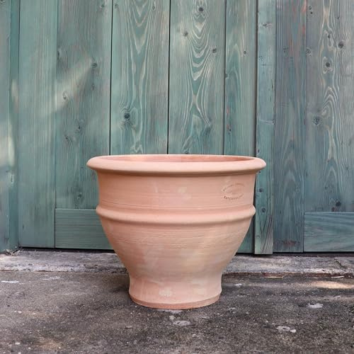 Palatina Werkstatt Terrakotta Pflanzkübel 40 cm Buxus, winterfester Blumentopf für Balkon, Terrasse und Eingangsbereich, handgefertigter Übertopf aus Terracotta, frostfest