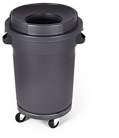 Poubelle exterieur Poubelles rondes avec couvercle, poubelles de recyclage en plastique épais, poubelle commerciale de grande capacité de 21,1/37,1 gallons for intérieur, extérieur et usage public Cen