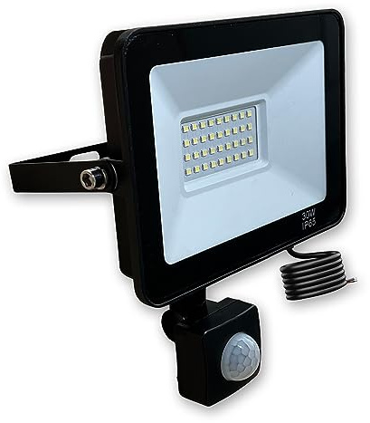 POWERSTAR ELECTRICALS Motion Sensor Outdoor Security Light 30W 50W 100W 2700 4500 9000 Lumin LED Floodlights with PIR Sensor IP65 Waterproof Garden, Backyard, Garage, Doorways (30)