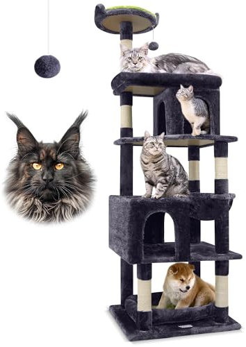 Globlazer S72 Heavy Duty Cat Trees for Large Cats 20 lbs+, Dark Gray