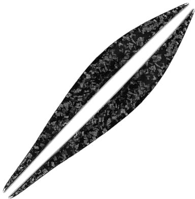 JINFOLI 2 Stück Auto-Scheinwerfer-Augenbraue-Augenlid-Abdeckungs-Ordnung, dekoratives Zubehör, for BMW, for F30 3Series F31 F32 F33 F34 F35 318i 320i, 2012–2018 Augenbrauen