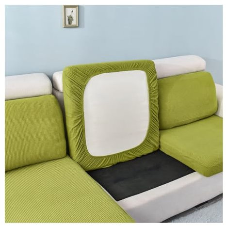 VONCYKI Sofa-Sitzkissenbezug, Möbelschutz für Haustiere, Kinder, dehnbar, waschbar, abnehmbarer Schonbezug (Gras, S-Kopf)