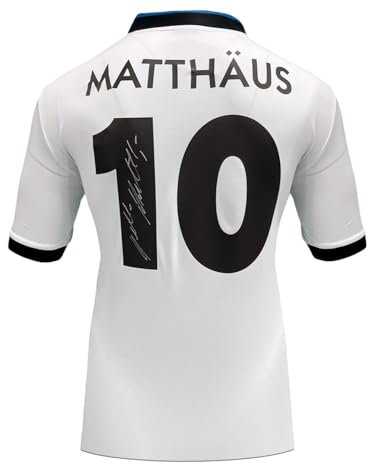 Exclusive Memorabilia Von Lothar Matthäus signiertes Inter Mailand-Auswärtstrikot von 1990