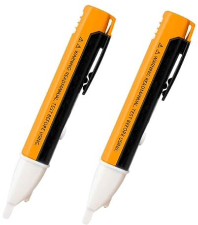 2 PCS Electric Tester Pen,Voltage Tester Pen,Non Contact Voltage Detector,Electrical Tools & Testers,Range 90v To 1000v With Led Flashlight And Buzzer Alarm,Portable Testers