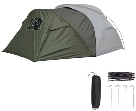 Geräumiges Outdoor-Zelt für Familien-Camping mit verlängerter Vorderseite und Baldachin, einfache Einrichtungen, Campingzelt