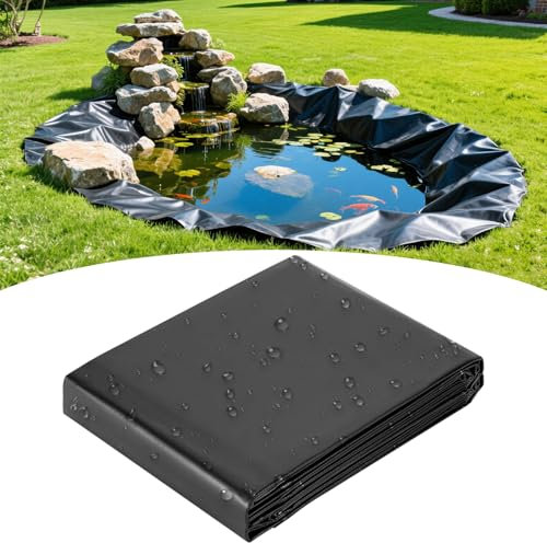 qodxcrfv Bache Bassin 3m×9m Liner Piscine Hors Sol, bache Bassin Exterieur, Liner de Bassin pour Bassin à Poissons, Piscine, à Membrane renforcée