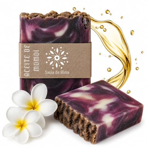 Jabón de Monoï Artesanal y Vegano – Jabón en Barra Natural, Facial, de Manos y Cuerpo | Hidratante, Nutritivo y Biodegradable | Hecho en España | 100 g (1, Monoï)