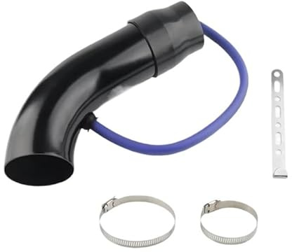 Lufteinlass Schlauch Rohr Universal Aluminium 3'' 75mm Auto Cold Air Intake System Turbo Induktionsrohr Rohr Silber Schwarz Rot Farbe(Black)