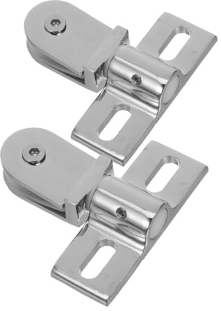 Angoily Charnière De Porte De Bain En Alliage De Zinc Épais Bidirectionnelle, Kit De Réparation Quincaillerie Complète, Charnières Pivotantes Pour Portes En Verre, Usage Salle De Bain, 2 Pièces