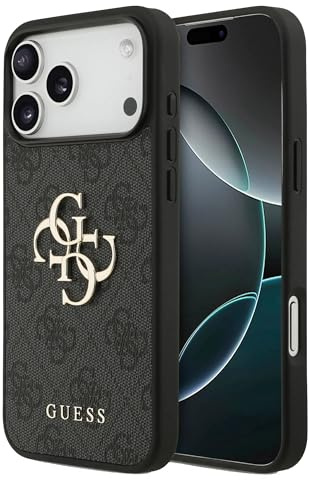 CG MOBILE Guess 4G Groß Logo Hülle für iPhone 17 Pro (Schwarz)